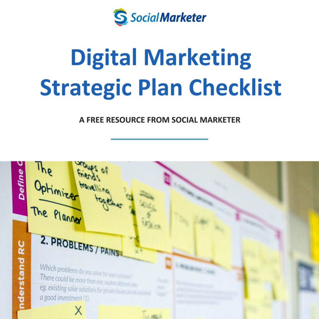 Digital marketing strategic plan checklist free download from Social Marketer